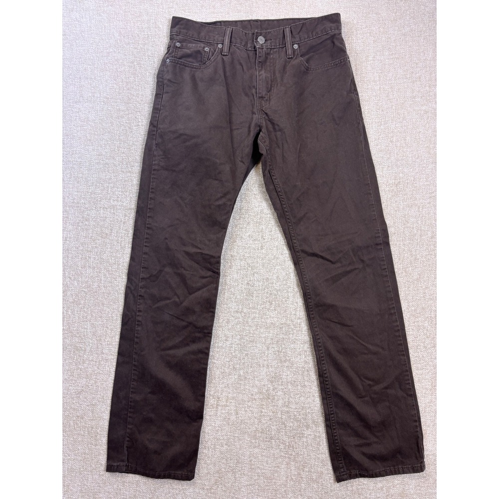 Levis 514 Straight Fit Pants Mens 30x32 Brown 100% Cotton Twill